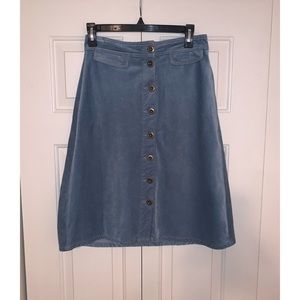 Anthropologie Corduroy Midi Skirt